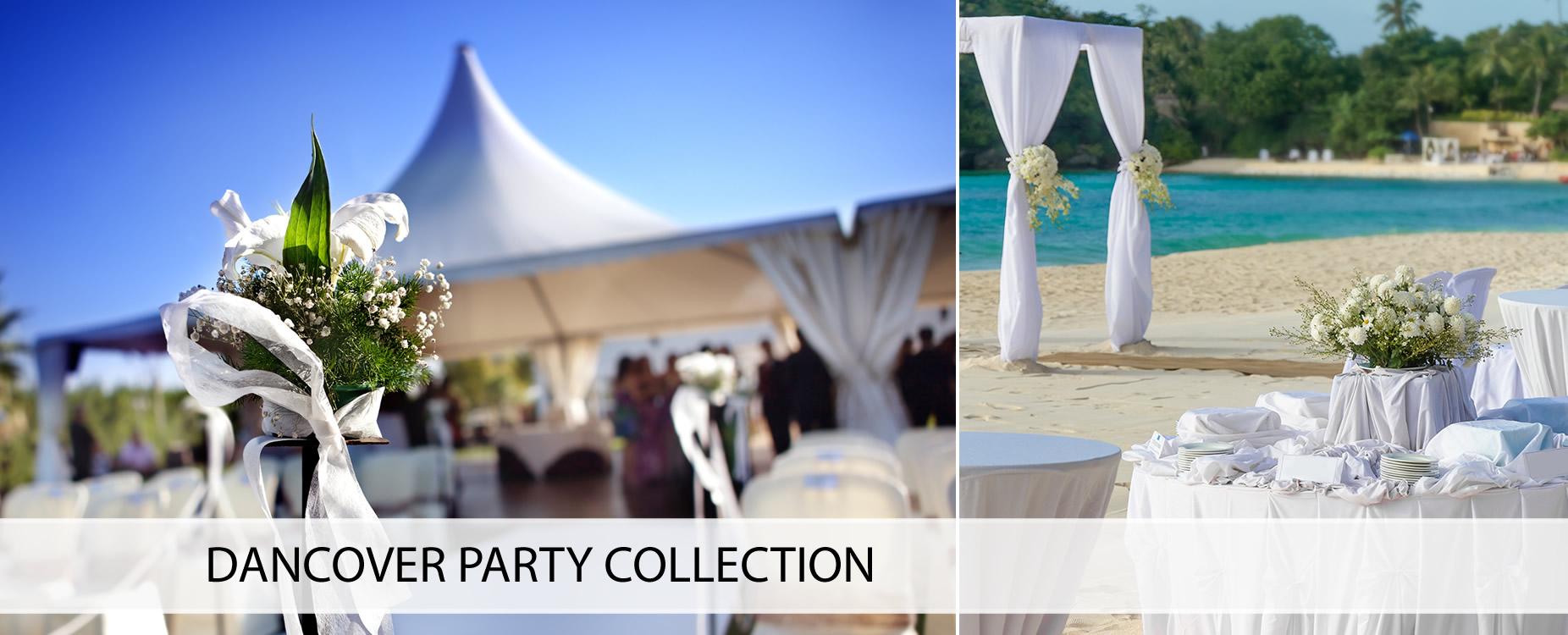 Marquees, party furniture, party accessories etc.